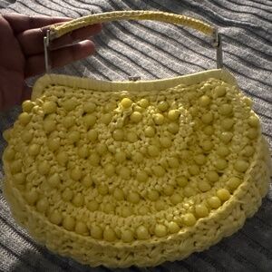 Marcus Brothers- Yellow beaded handbag